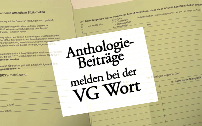 Anthologiebeiträge bei der VG Wort melden