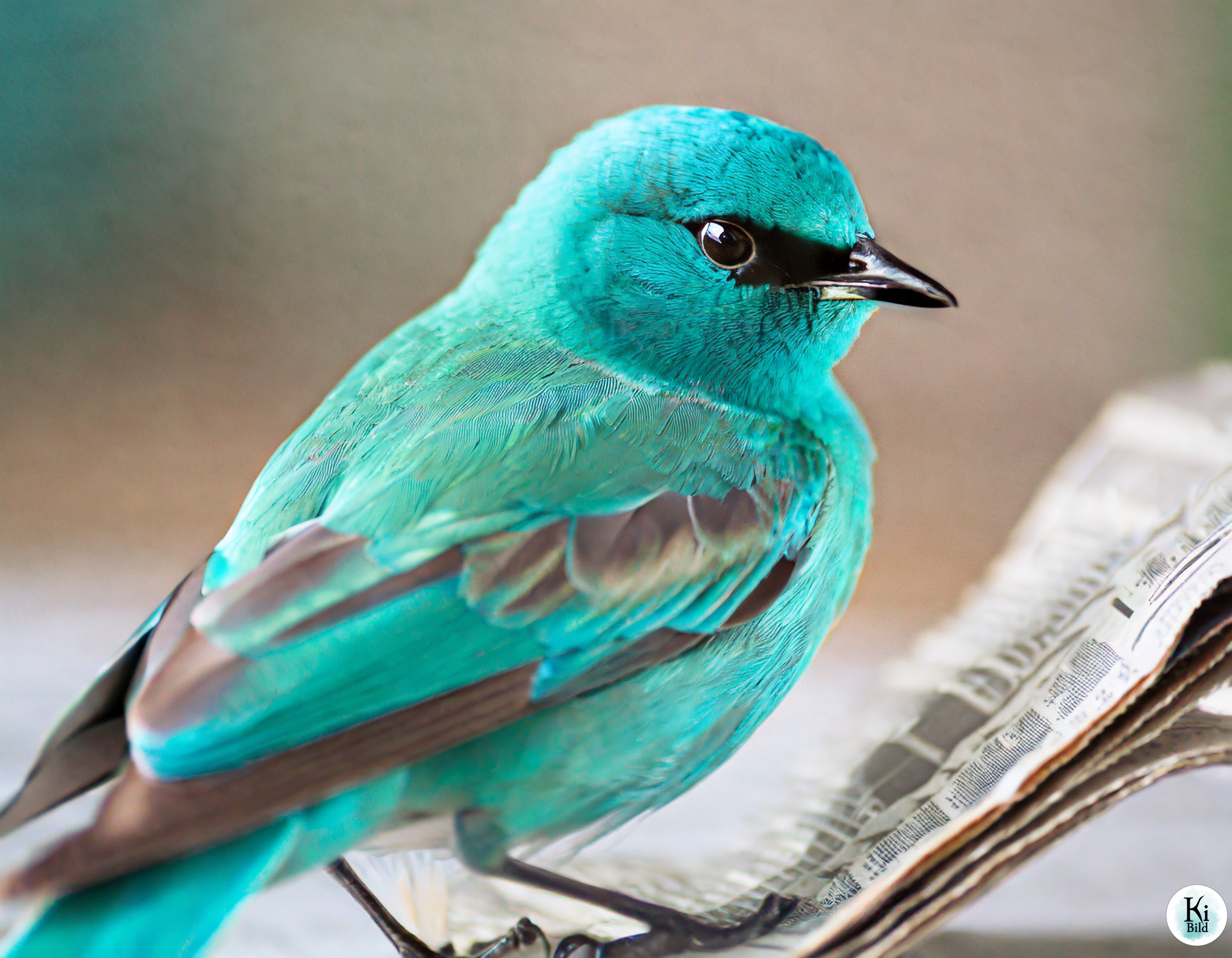 Ein Vogel liest die Zeitung und informiert sich zum Ende von buchreport.