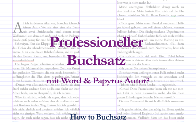 Professioneller Buchsatz mit InDesign, Papyrus oder Word – ein Vergleich